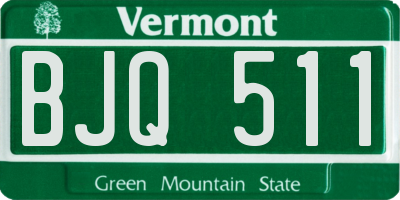 VT license plate BJQ511