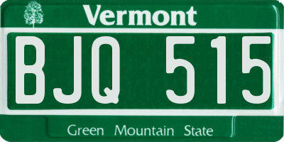 VT license plate BJQ515