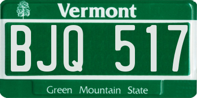VT license plate BJQ517