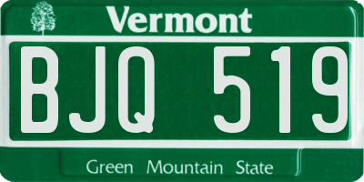 VT license plate BJQ519