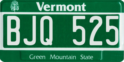 VT license plate BJQ525