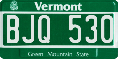VT license plate BJQ530