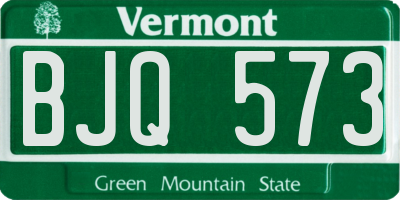 VT license plate BJQ573