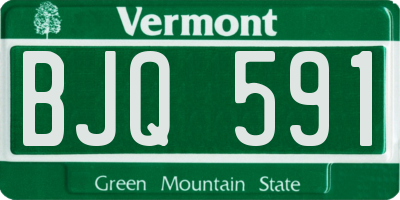 VT license plate BJQ591
