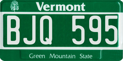 VT license plate BJQ595