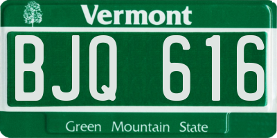 VT license plate BJQ616