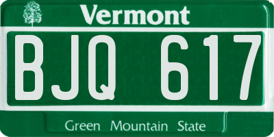 VT license plate BJQ617