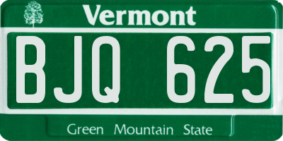 VT license plate BJQ625