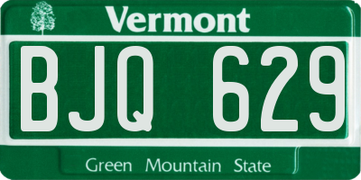 VT license plate BJQ629