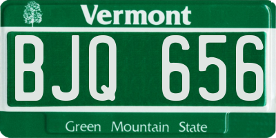 VT license plate BJQ656