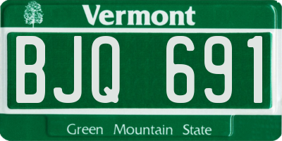 VT license plate BJQ691
