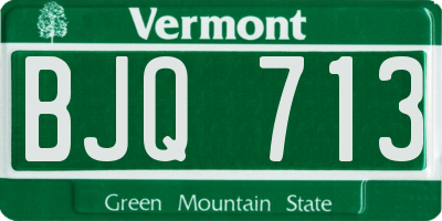 VT license plate BJQ713