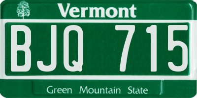 VT license plate BJQ715