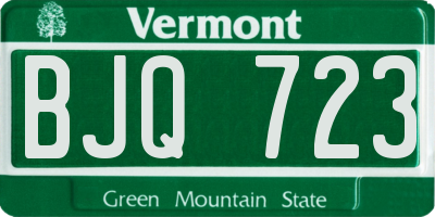 VT license plate BJQ723