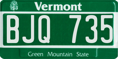 VT license plate BJQ735