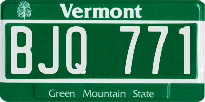 VT license plate BJQ771