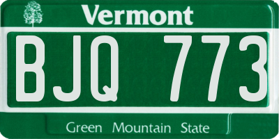 VT license plate BJQ773