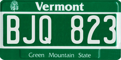 VT license plate BJQ823