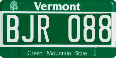 VT license plate BJR088