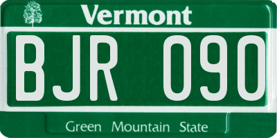 VT license plate BJR090