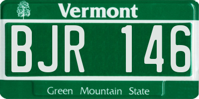 VT license plate BJR146
