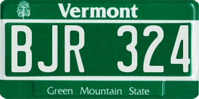 VT license plate BJR324
