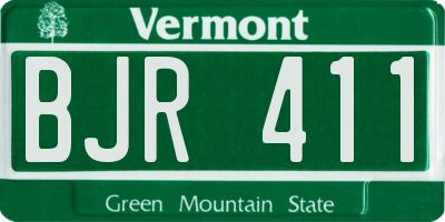 VT license plate BJR411