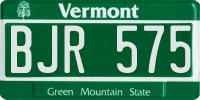 VT license plate BJR575