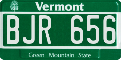 VT license plate BJR656