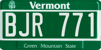 VT license plate BJR771