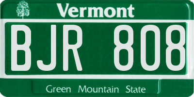 VT license plate BJR808