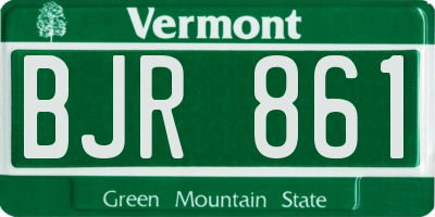 VT license plate BJR861