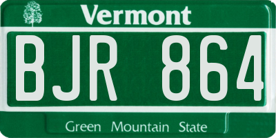 VT license plate BJR864