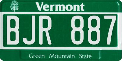 VT license plate BJR887