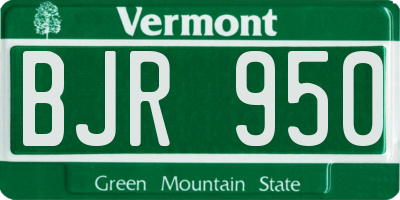VT license plate BJR950