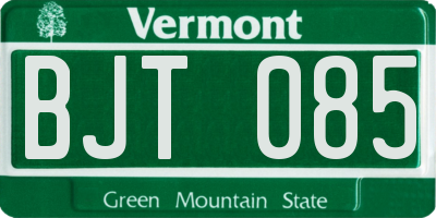 VT license plate BJT085