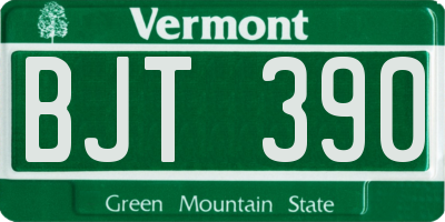 VT license plate BJT390