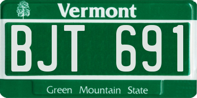 VT license plate BJT691