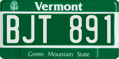 VT license plate BJT891