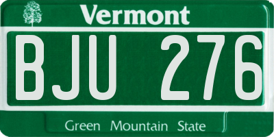 VT license plate BJU276