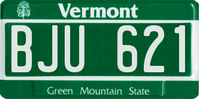 VT license plate BJU621