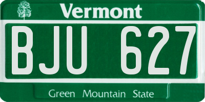 VT license plate BJU627