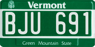VT license plate BJU691