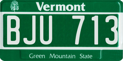 VT license plate BJU713