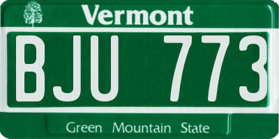 VT license plate BJU773