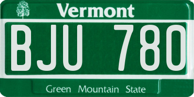 VT license plate BJU780