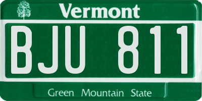 VT license plate BJU811