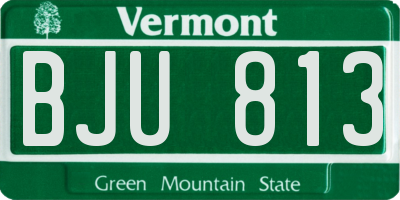 VT license plate BJU813