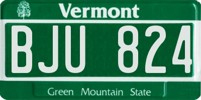 VT license plate BJU824