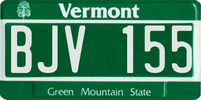 VT license plate BJV155